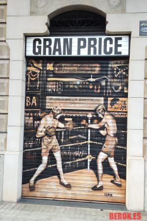 graffiti boxeo gran price Barcelona